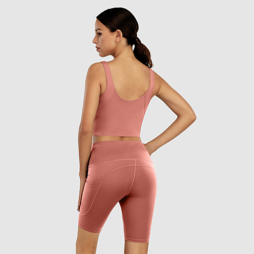 

Women's 2pcs Yoga Suit Solid Color Black Purple Army Green Nylon Yoga Fitness Gym Workout Clothing Suit Sleeveless Sport Activewear Tummy Control Butt Lift Breathable Quick Dry Stretchy Slim
