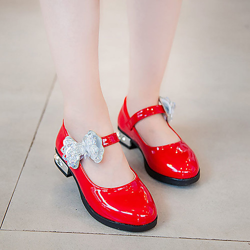 

Girls' Flats Comfort Flower Girl Shoes Princess Shoes Faux Fur PU Little Kids(4-7ys) Daily Party & Evening Walking Shoes Bowknot Pearl White Black Red Fall Spring