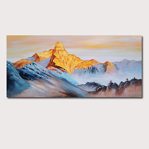

Oil Painting Hand Painted Vertical Panoramic Abstract Landscape Contemporary Modern Rolled Canvas (No Frame)