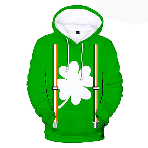 

Men's Pullover Hoodie Sweatshirt Floral Graphic Prints Saint Patrick Day Print Daily Holiday 3D Print 3D Print Casual Hoodies Sweatshirts 1 2 3