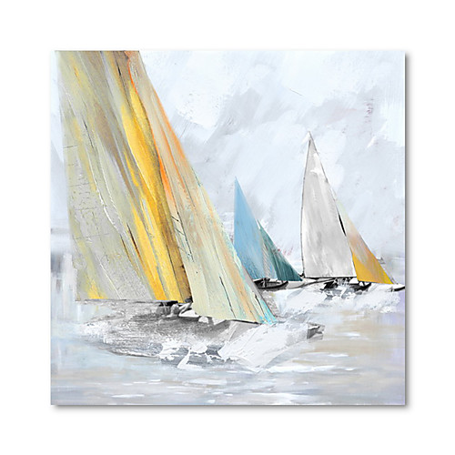 

Oil Painting Hand Painted Square Abstract Landscape Modern Stretched Canvas
