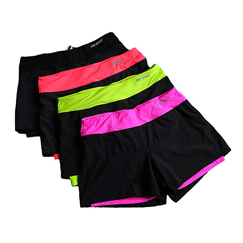 

Women's Running Shorts Athletic Bottoms 2 in 1 Liner Drawstring Nylon Gym Workout Marathon Jogging Training Exercise Breathable Quick Dry Moisture Wicking Sport Solid Colored Watermelon Red Black