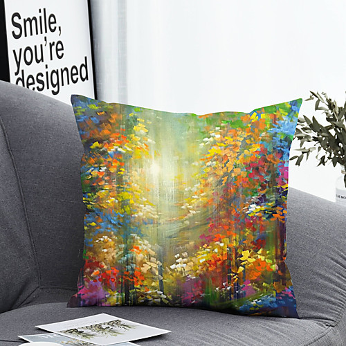 

1 pcs Polyester Pillow Cover Pillow Cover & Insert, 3D Simple Classic Square Zipper Polyester Traditional Classic