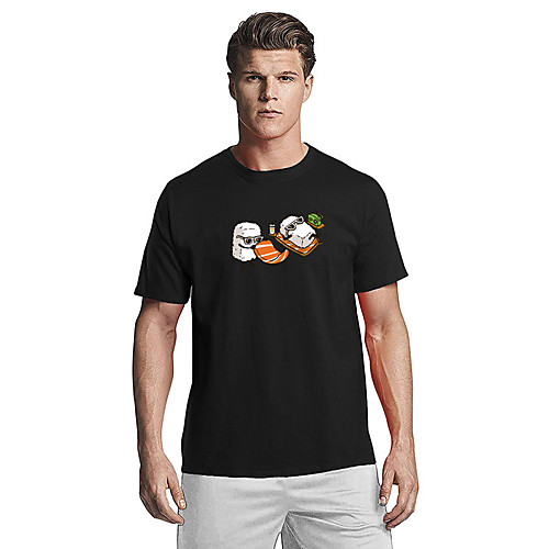 

Men's Unisex T shirt Other Prints Graphic Plus Size Short Sleeve Casual Tops 100% Cotton Basic White Black Blue