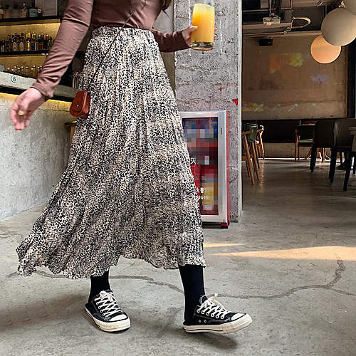 

Women's Date Vacation Elegant Streetwear Skirts Graphic Ruched Black Khaki