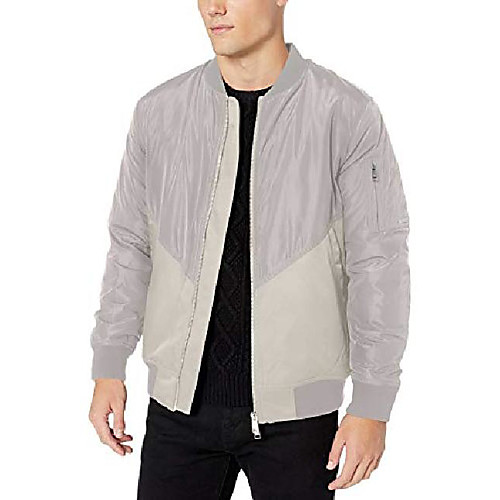 

A|X Armani Exchange Men's Zip Up Jacket with Side Pockets, Grey, M