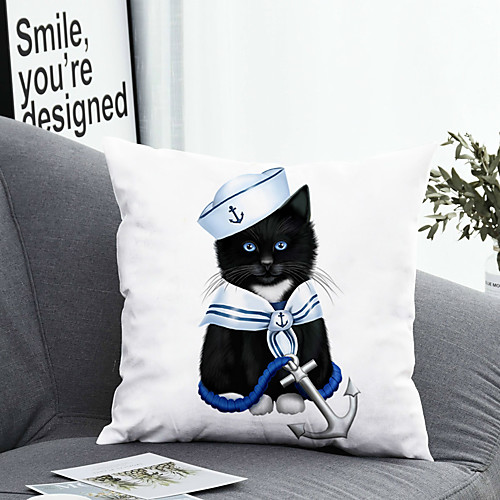 

1 pcs Polyester Pillow Cover Pillow Cover & Insert Simple Classic Square Zipper Polyester Traditional Classic