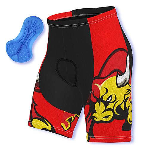 

21Grams Men's Cycling Shorts Spandex Bike Padded Shorts / Chamois Breathable Quick Dry Sports Cow Red / Orange / Green Mountain Bike MTB Road Bike Cycling Clothing Apparel Bike Wear / Athleisure