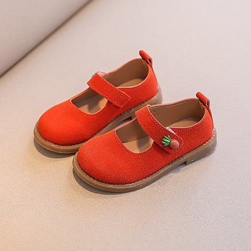 

Girls' Flats Comfort Polyester Little Kids(4-7ys) Daily Home Walking Shoes Black Yellow Orange Spring Summer