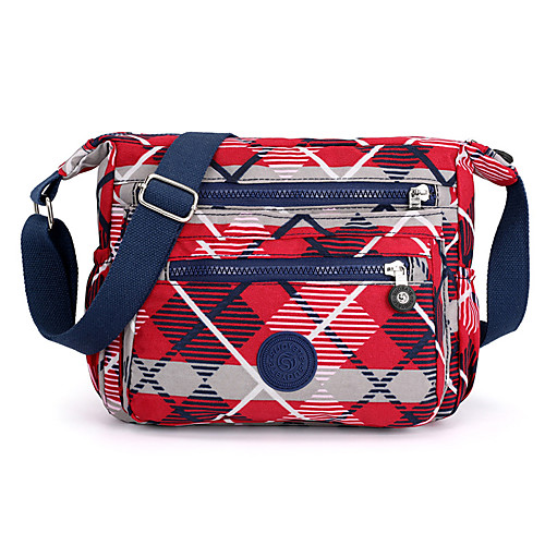 

Women's Bags Nylon Crossbody Bag Zipper Printing Daily Outdoor 2021 Black / White Watermelon Red Black Blue