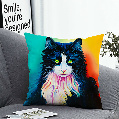 

1 pcs Polyester Pillow Cover Pillow Cover & Insert Simple Classic Square Zipper Polyester Traditional Classic