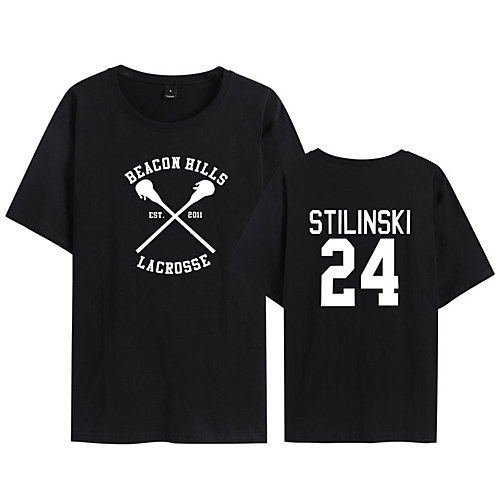 

Men's T shirt Hot Stamping Letter Print Short Sleeve Daily Tops 100% Cotton Basic Casual White Black