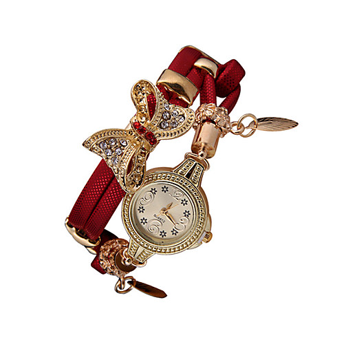 

Women's Quartz Watches Analog - Digital Quartz Glitter Bow Butterfly Diamond Creative / PU Leather