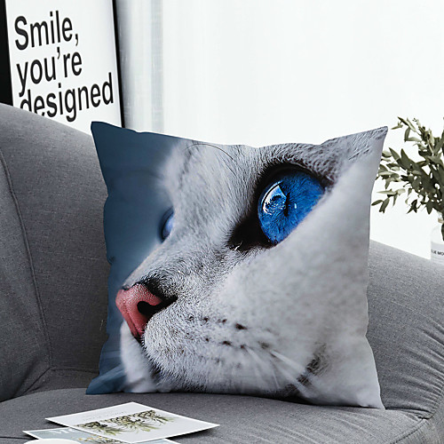 

1 pcs Polyester Pillow Cover Pillow Cover & Insert Simple Classic Square Zipper Polyester Traditional Classic