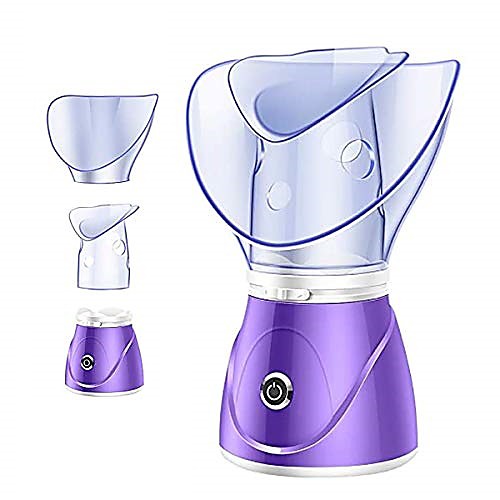 

facial steamer, professional la'prado nano ionic face facial steamer warm mist humidifier atomizer humidifier moisturizing face spa steamer (purple set)