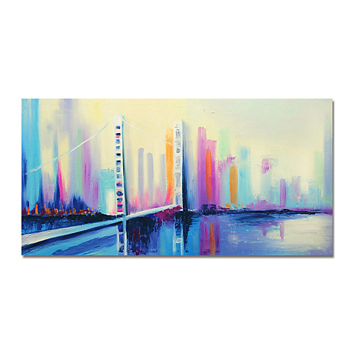 

Oil Painting Hand Painted Horizontal Abstract Modern Stretched Canvas