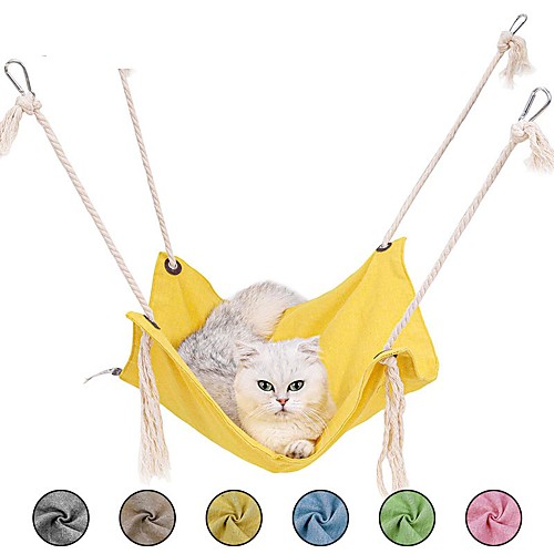 

Pet Cage Hammock Soft Plush Pet Bed Multi Color Soft Washable Adjustable Flexible For Indoor Use Fabric for Large Medium Small Dogs and Cats