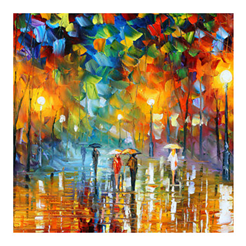 

Oil Painting Hand Painted Square Abstract Modern Stretched Canvas
