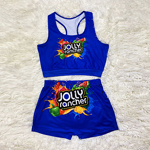

Women's 2 Piece Set Tank Top Shorts Elastic Waist U Neck Sport Athleisure Shorts Tank Top Clothing Suit Sleeveless Lightweight Quick Dry Sweat Out Comfortable Yoga Running Everyday Use Casual Daily