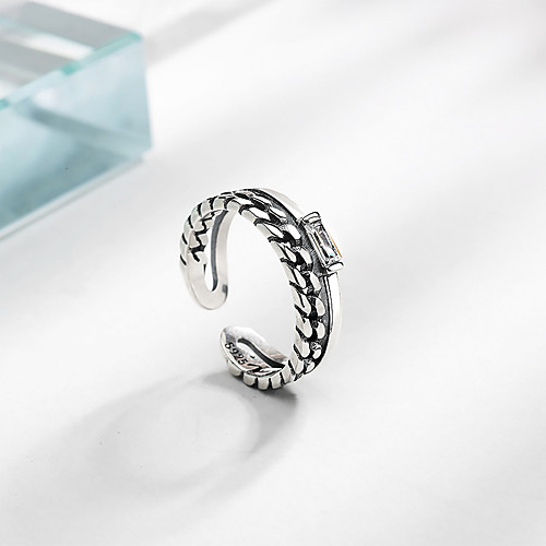 

Adjustable Ring Retro Silver S925 Sterling Silver Totem Series Elegant Fashion Trendy 1pc Adjustable / Women's