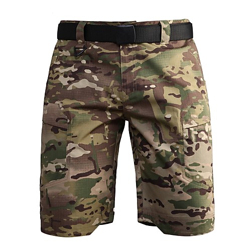 

Men's Hiking Shorts Hiking Cargo Shorts Waterproof Ventilation Breathability Wearproof Fall Spring Summer Camo / Camouflage Cotton for CP Color ArmyGreen Sand number XS S M L XL