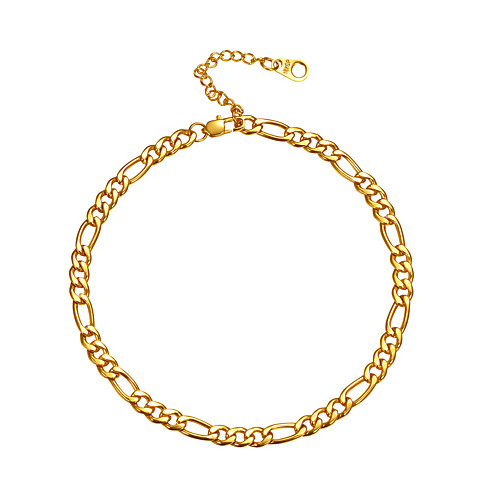 

Leg Chain Stylish Simple Women's Body Jewelry For Gift Date Figaro Titanium Steel Gold Silver 1 pc