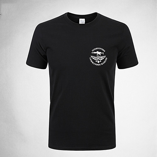 

Men's Running T-Shirt Hunting T-shirt Outdoor Breathable Quick Dry Ventilation Wearproof Summer Top Cotton Short Sleeve Camping / Hiking Hunting Fishing White Black Green