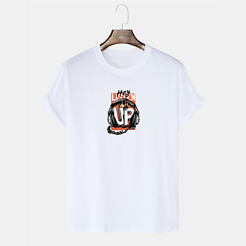 

Men's Unisex T shirt Hot Stamping Graphic Prints Letter Plus Size Short Sleeve Casual Tops 100% Cotton Fashion White Black Blue