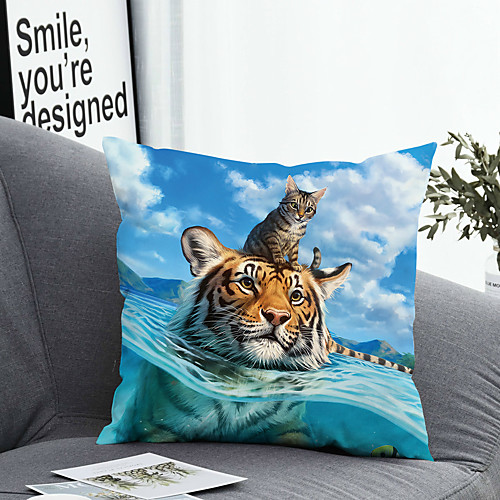 

1 pcs Polyester Pillow Cover Pillow Cover & Insert Simple Classic Square Zipper Polyester Traditional Classic