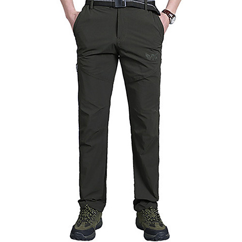 

Men's Hiking Pants Trousers Solid Color Outdoor Windproof Breathable Quick Dry Stretchy Elastane Bottoms Army Green Dark Gray Light Grey Hunting Fishing Climbing M L XL XXL XXXL / Zipper Pocket