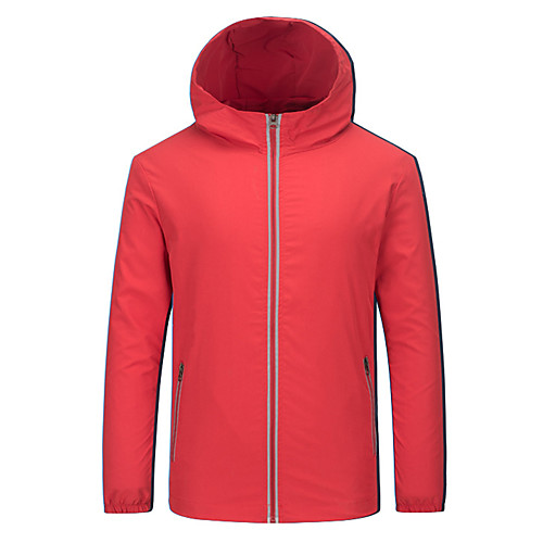

Women's Men's Hoodie Jacket Hiking Jacket Hiking Windbreaker Outdoor Waterproof Lightweight Windproof Breathable Jacket Top Fishing Climbing Camping / Hiking / Caving Lake blue Black Red Dark Blue