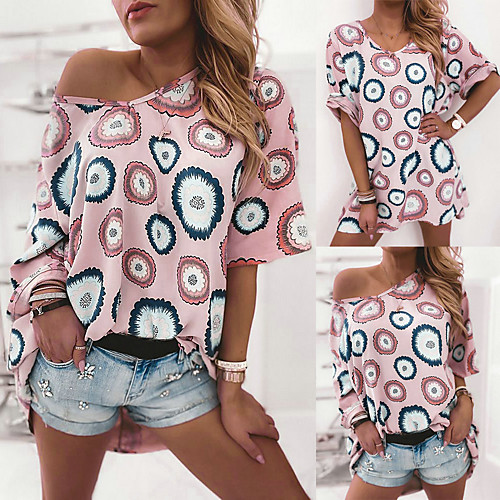 

Women's Tee / T-shirt Artistic Style V Neck Color Block Sport Athleisure T Shirt Top Short Sleeves Breathable Soft Comfortable Everyday Use Casual Daily Outdoor
