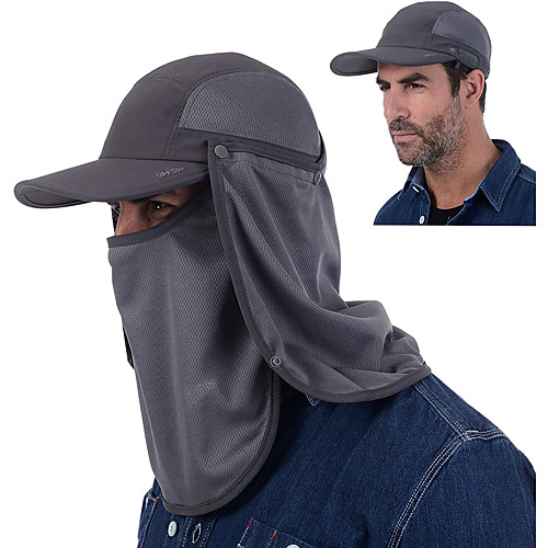 

Fishing Hat Sun Protection Fishing Cap with Face Neck Flap Bucket Hat Outdoor Fishing Polyster UV Sun Protection Hat