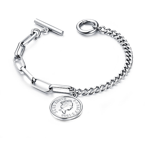 

Women's Clear Cubic Zirconia Bracelet Geometrical Heart Stylish Simple Titanium Steel Bracelet Jewelry Rose Gold / Silver For Daily Promise