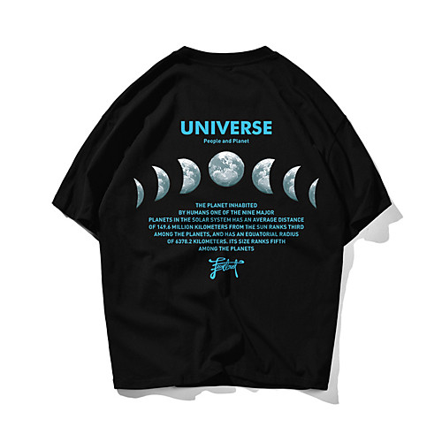 

Men's T shirt Hot Stamping Letter Print Short Sleeve Daily Tops 100% Cotton Basic Casual White Black