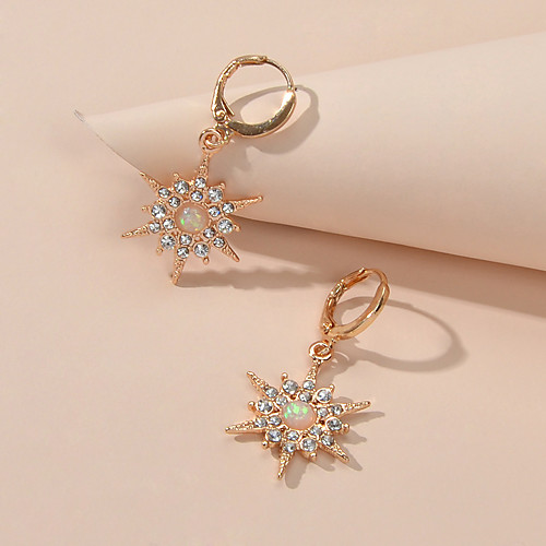 

Women's Drop Earrings Geometrical Star Trendy Imitation Diamond Earrings Jewelry Gold / Silver For Date Festival 1 Pair