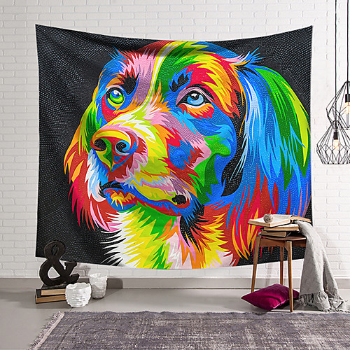 

Wall Tapestry Art Decor Blanket Curtain Hanging Home Bedroom Living Room Decoration Polyester Color Dog