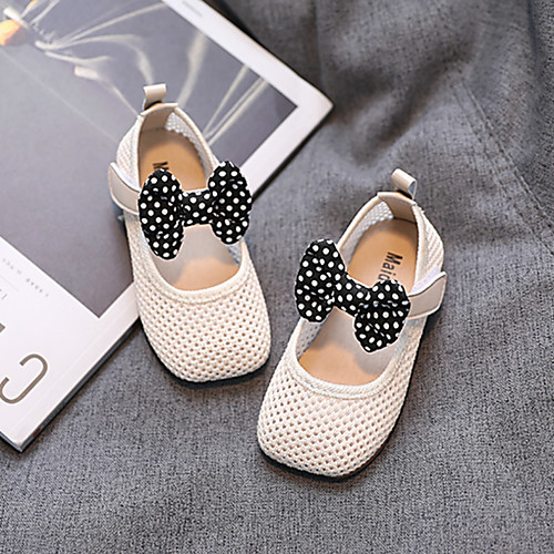 

Girls' Flats Comfort Knit Big Kids(7years ) Daily Home Walking Shoes Pink Brown Beige Spring Summer / Square Toe