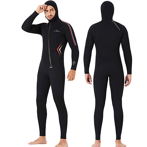 

Dive&Sail Men's Full Wetsuit 5mm SCR Neoprene Diving Suit Quick Dry Anatomic Design Long Sleeve Front Zip Autumn / Fall Spring Summer / Stretchy
