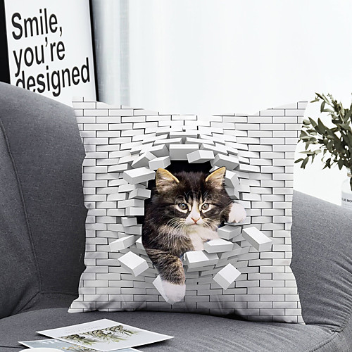 

1 pcs Polyester Pillow Cover Pillow Cover & Insert Simple Classic Square Zipper Polyester Traditional Classic