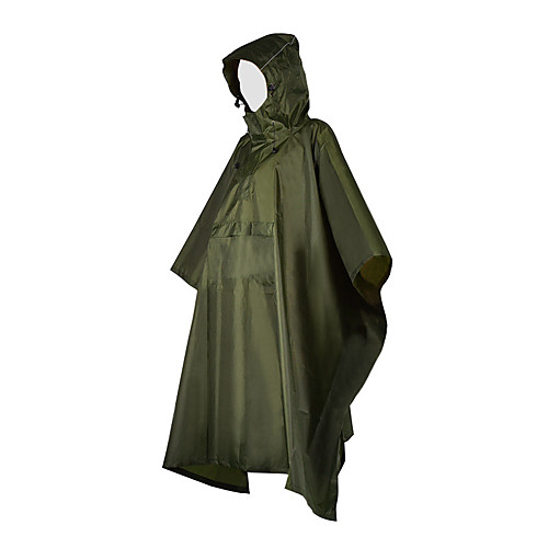 

Men's Rain Poncho Waterproof Hiking Jacket Rain Jacket Outdoor Solid Color Waterproof Portable Lightweight Breathable Raincoat Poncho Top Fishing Running Camping / Hiking / Caving Blue Green