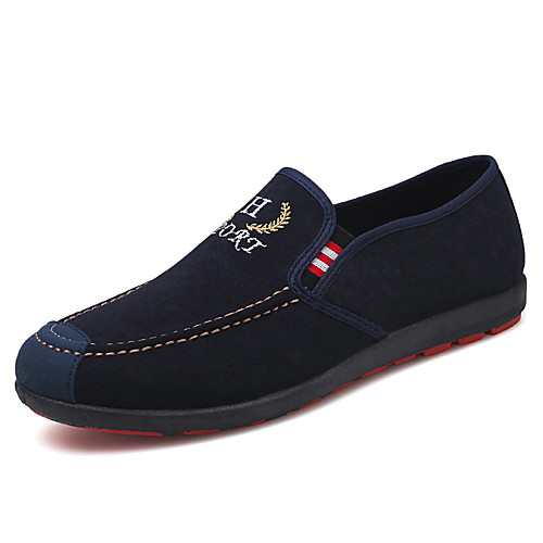 

Men's Loafers & Slip-Ons Casual Daily Canvas Non-slipping Black Blue Spring