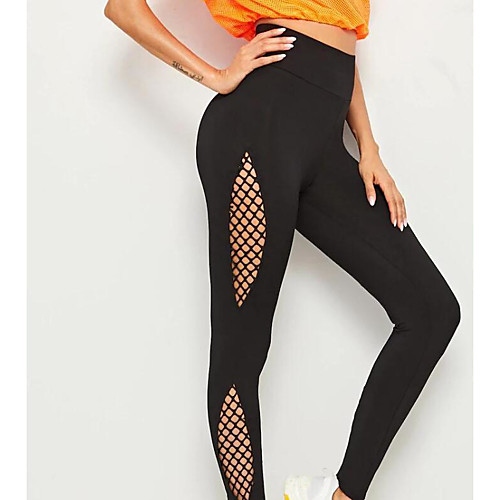 

Women's Sports Leggings Sweatpants Pants Plain Full Length Black