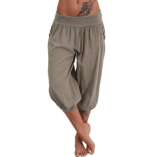 

Women's Basic Chinos Pants Solid Colored White Black Army Green Navy Blue Beige