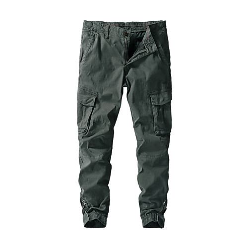 

Men's Hiking Pants Trousers Hiking Cargo Pants Solid Color Winter Outdoor Breathable Thick Anti-tear Multi-Pockets Cotton Bottoms Black Army Green Khaki Dark Blue Hunting Fishing Climbing 29 30 36 38