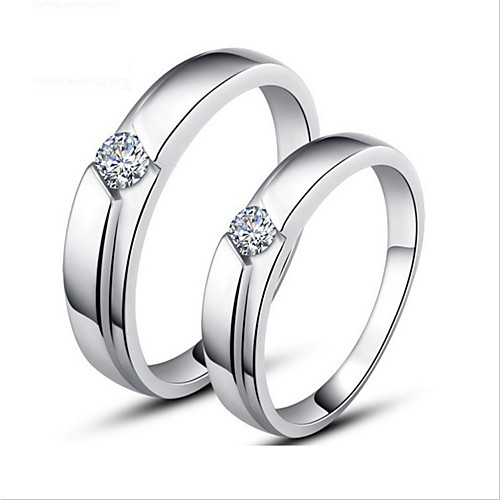 

Couple Rings Synthetic Diamond Solitaire male Female S925 Sterling Silver Love Precious Elegant Fashion 1 Pair Adjustable / Couple's / Adjustable Ring