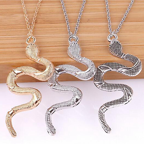 

Women's Long Necklace Snake Alloy White Gold Silver 56 cm Necklace Jewelry For Halloween Street Masquerade