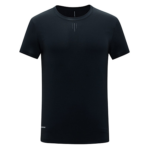 

Men's T shirt Hiking Tee shirt Short Sleeve Crew Neck Tee Tshirt Top Outdoor Lightweight Breathable Quick Dry Soft Spring Summer Chinlon Elastane Solid Color White Black Red Fishing Climbing Beach