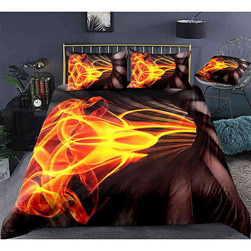 

3D Vortex 3-Piece Duvet Cover Set Hotel Bedding Sets Comforter Cover with Soft Lightweight Microfiber, Include 1 Duvet Cover, 2 Pillowcases for Double/Queen/King(1 Pillowcase for Twin/Single)