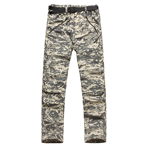 

Men's Hunting Pants Waterproof Quick Dry Ventilation Wearproof Spring Summer Solid Colored Camo / Camouflage Nylon Elastane for ACU Color Digital Desert Black S M L XL XXL